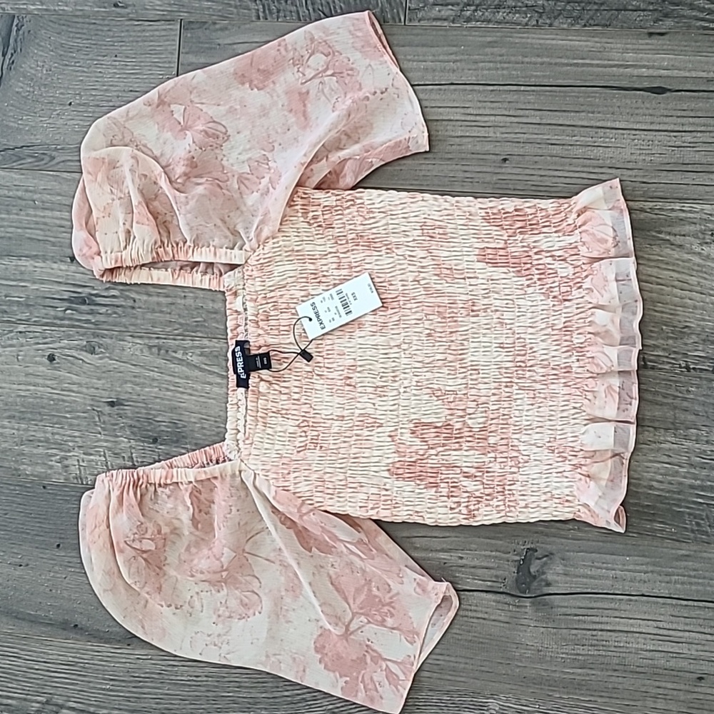 Pink Ribbed Blouse